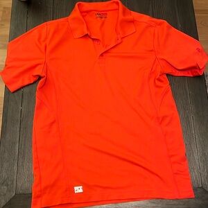 Men’s Fila sport golf athletic fit size M neon orange polo shirt